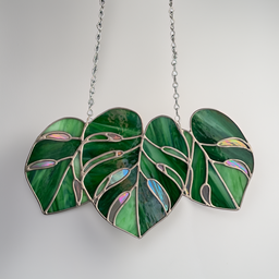 Triple Monstera Window Hanger